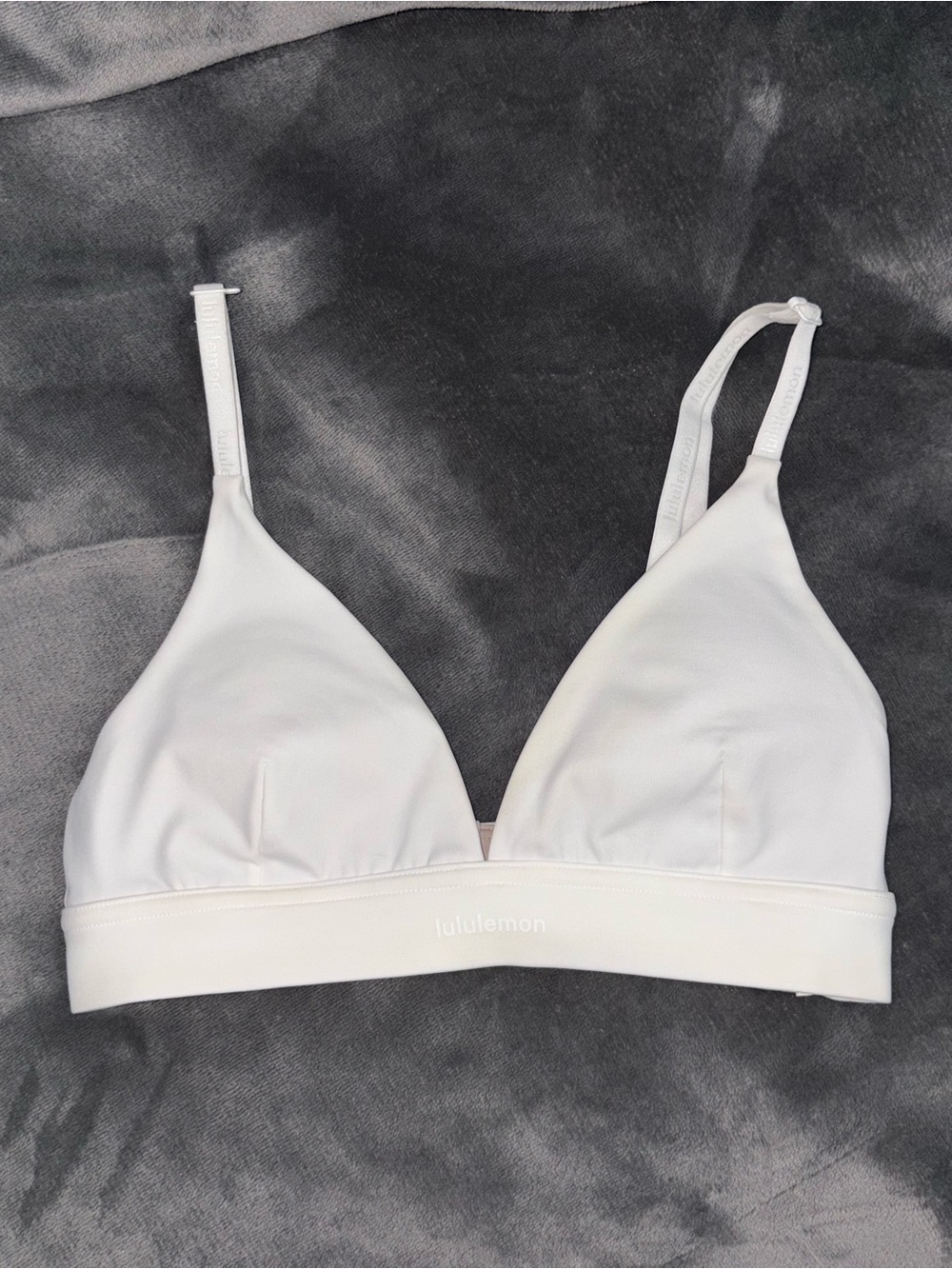 lululemon athletica White Wireless Triangle Bralette - Minimalist Design